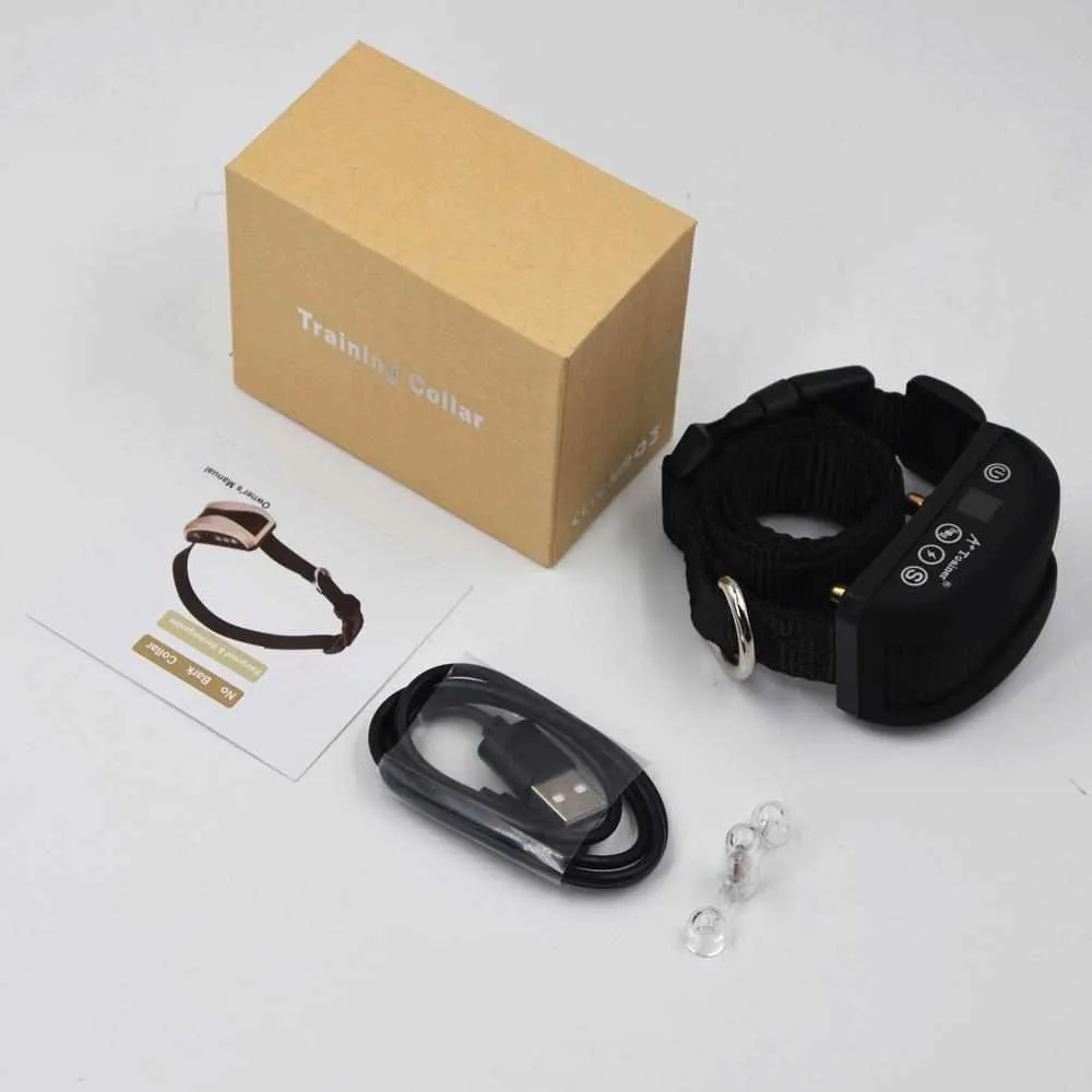 Anti Bark Dog Training Collar - Vibration / Electric Shock / Sound For Dogs IP7 waterproof