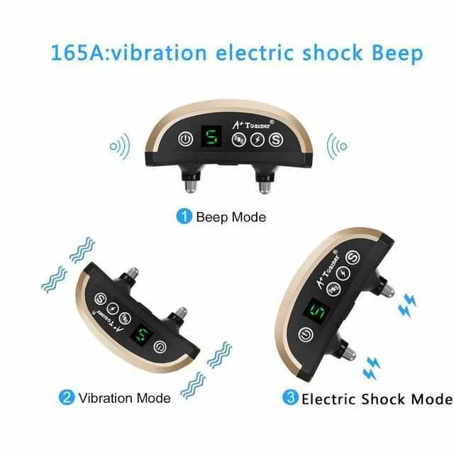 Anti Bark Dog Training Collar - Vibration / Electric Shock / Sound For Dogs IP7 waterproof