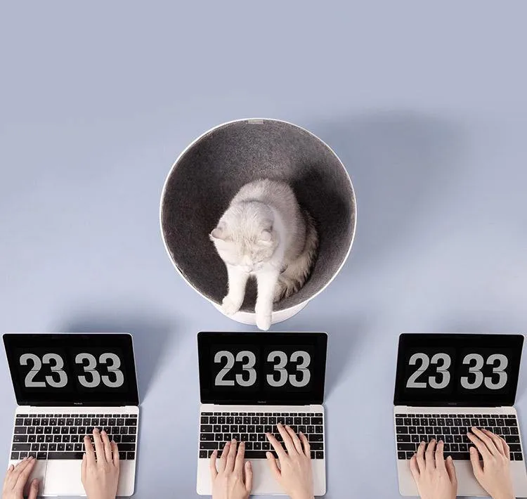 Boss Cat Cave Elevated Bed House Sofa for Cats Bowl Shaped Chair with 360-degree Rotation System
