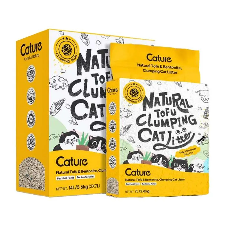 Cature Tofu Clumping Cat Litter Pellet And Bentonite