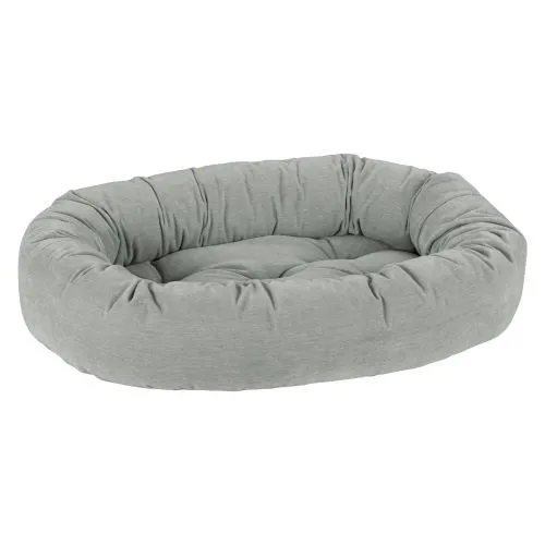 Chenille Donut Bolstered Dog Bed — Oyster