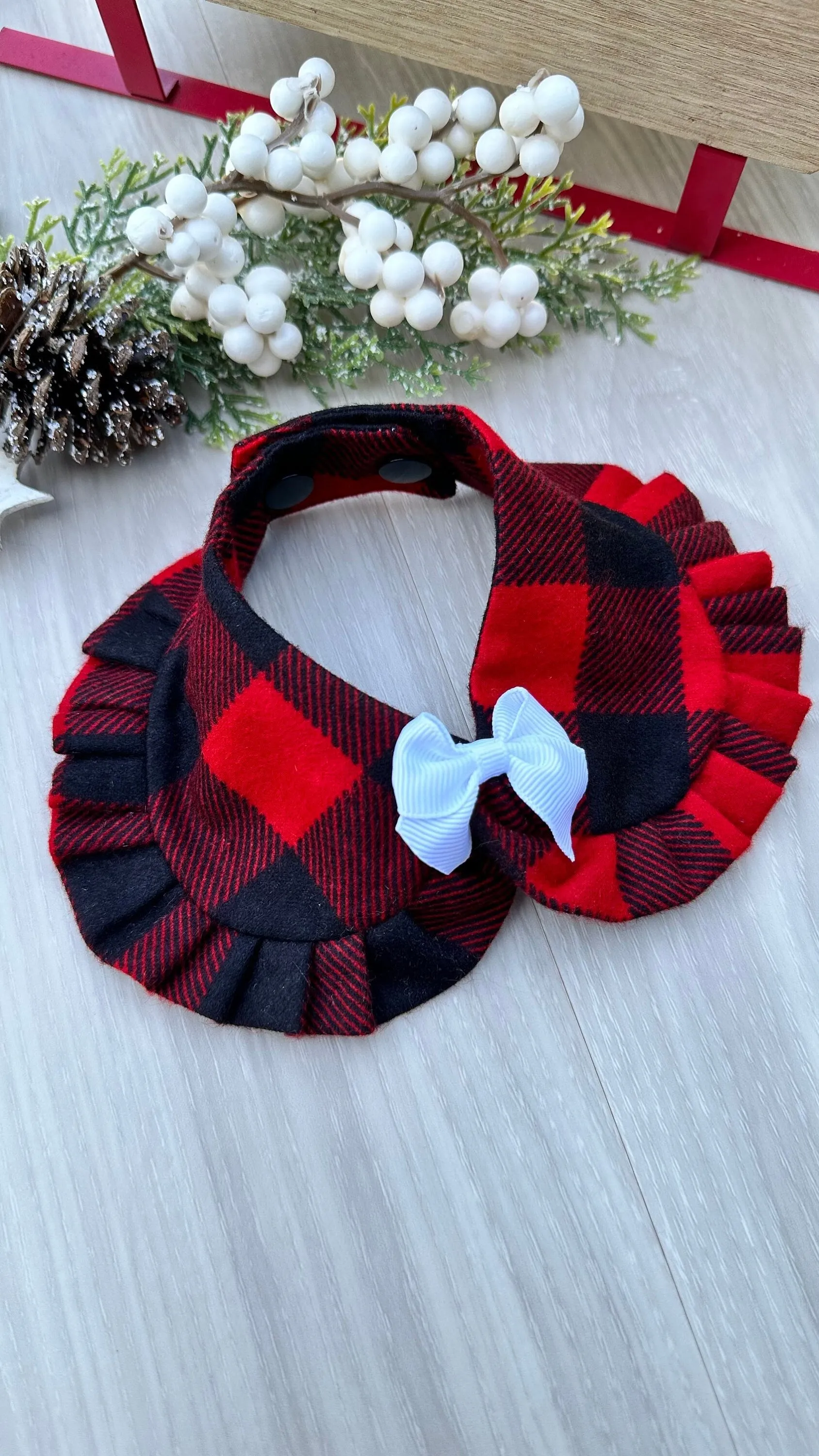 Christmas Dog Bandana, Buffalo Plaid