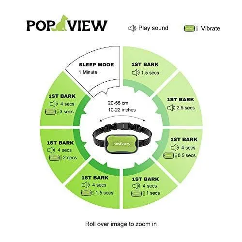 Dog Bark Collar for Small, Medium, Large Dogs, Anti Bark Collar with Sound and Vibration, No Shock, Harmless & Humane