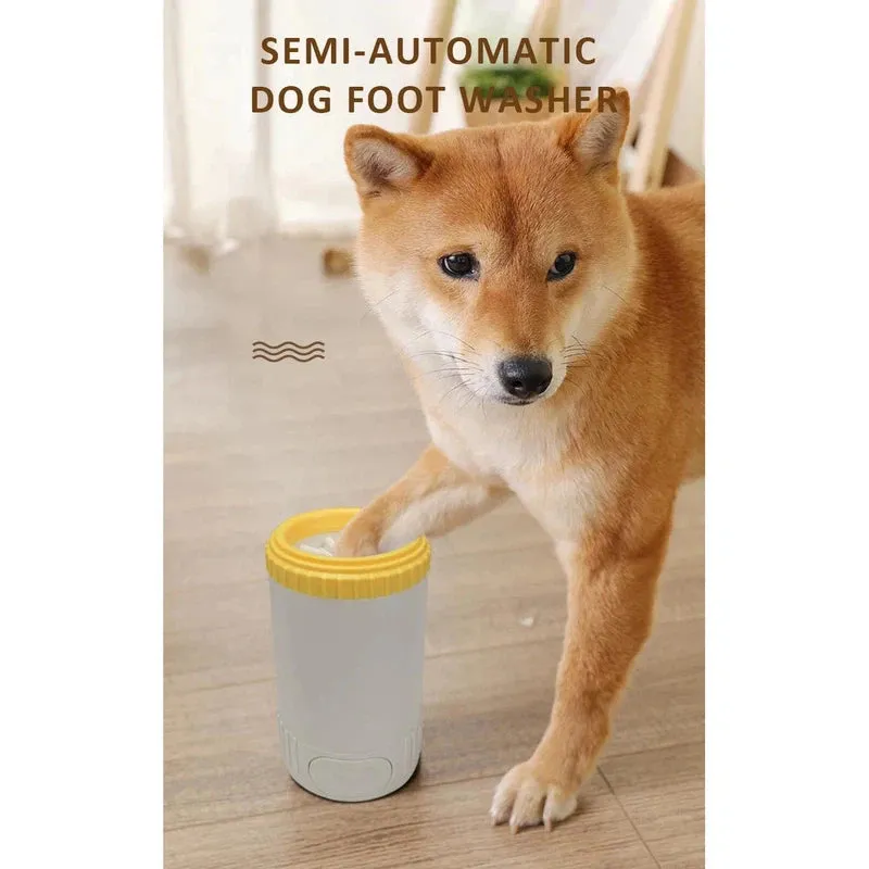 Easy Clean Dog Paw Washer with Soft Silicone Bristles