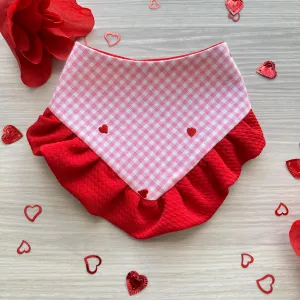 Embroidered Hearts Gingham
