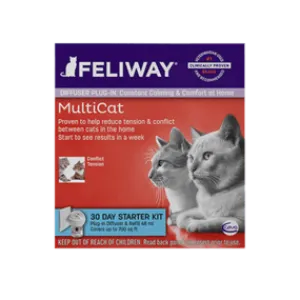 Feliway MultiCat Diffuser Starter Kit (with 30 day refill)