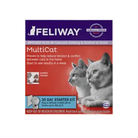 Feliway MultiCat Diffuser Starter Kit (with 30 day refill)