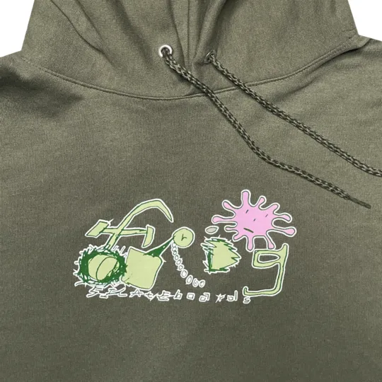 Frog Skateboards Splat Logo Hoodie - Olive