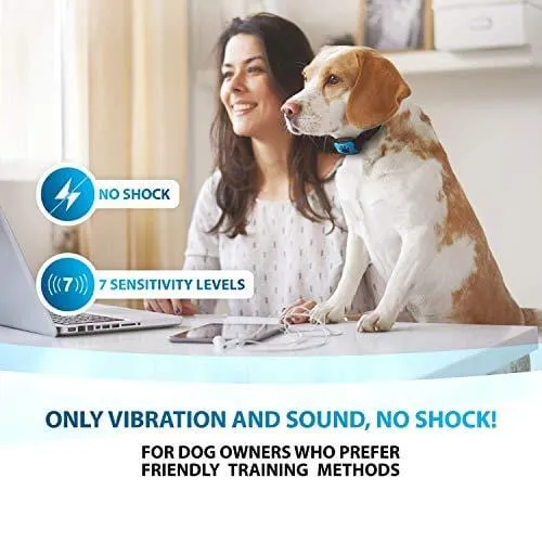 Humane Dog Bark Collar 2 Pack | Anti Barking Training Collar | Vibrating, No Shock Stop Barking for Small Medium Large Dogs | Upgrade 2019 Pet Corrector (2 Pack)