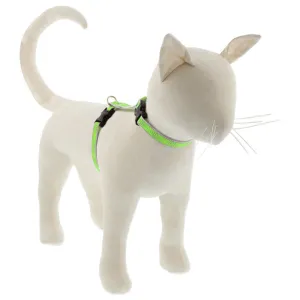 Lupine Reflective H-Style Cat Harness 1/2" Wide 9"-14" Girth Green Diamond