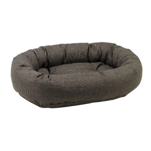 MicroLinen Donut Bolster Dog Bed — Storm