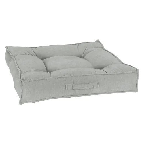 MicroVelvet Square Piazza Dog Bed — Oyster