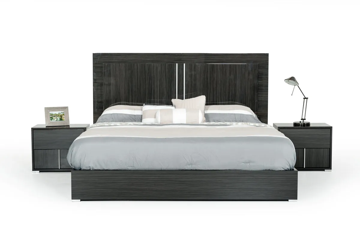 Modrest Ari Italian Modern Grey Bed