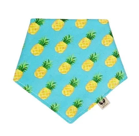 Pineapple Teal Dog Bandana