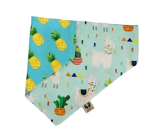 Pineapple Teal Dog Bandana