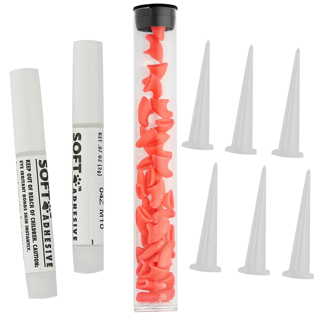 Pink Feline Medium Nail Caps by Soft Claws