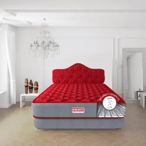 SLEEPSPA by COIRFIT Euphoria Normal Top 10' Inch Queen Size Bonell Spring Mattress with 6 Year Warranty | Orthopedic Pro - Doctor Recommended | PU Foam for Better Support & Comfort (80X70X10, RED)