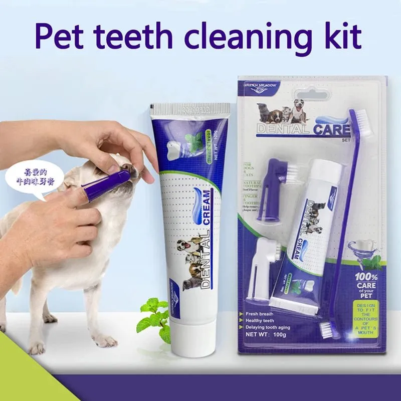 Small Pet Toothpaste Set: Oral Care for Dogs and Cats