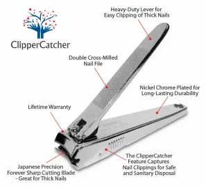 The World's Best Nail Clippers - Forever Sharp Cutting Blades and No More Flying Nail Clippings.