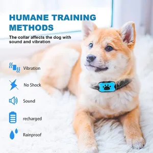 Ultrasonic Vibration Dog Anti Barking Training Collar (NO Electroshocks)